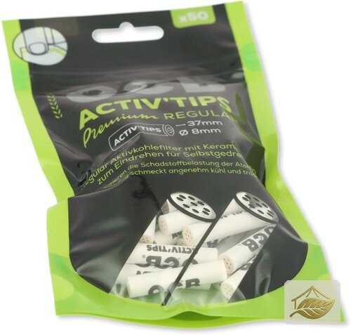 OCB Activ Tips Regular mit Aktivkohle 8 mm