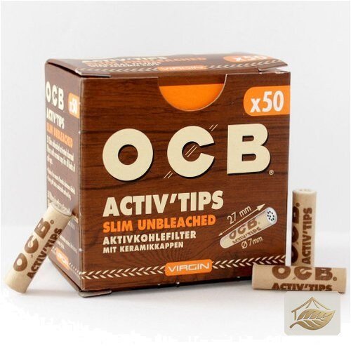 OCB Activ Tips Slim ungebleicht Aktivkohlefilter