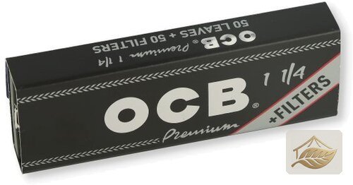 OCB Schwarz Premium Zigarettenpapier mit Tips