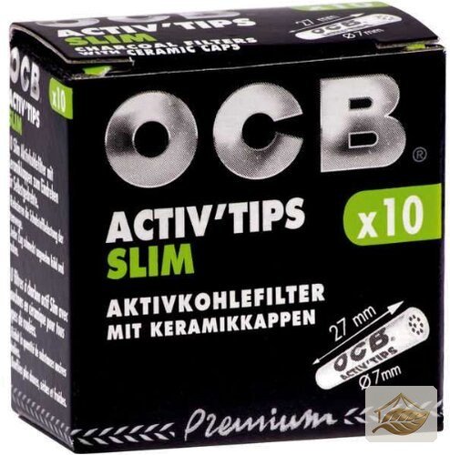 OCB Slim Activ Tips 7mm Aktivkohlefilter mit Keramikkappen
