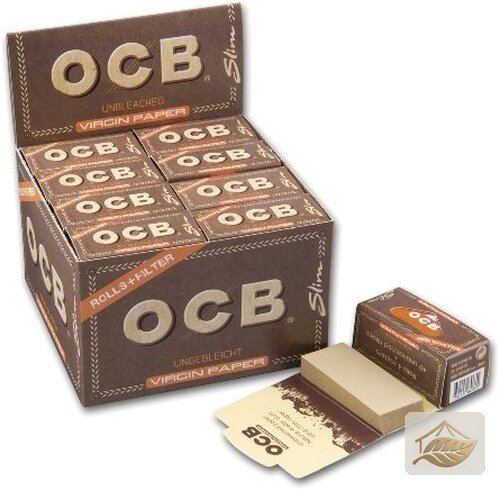OCB Virgin Unbleached Rolls Endlospapier inklusive Tips