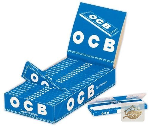 OCB Blau Kurz Drehpapier mit geschnittenen Ecken