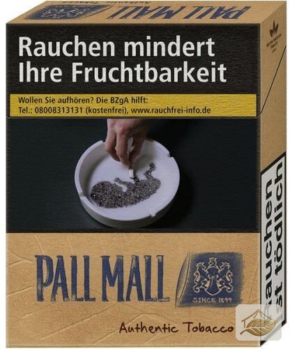 Pall Mall Authentic Blau ohne Zusätze 20er