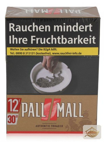 Pall Mall Authentic Red Giga ohne Zusätze 30er