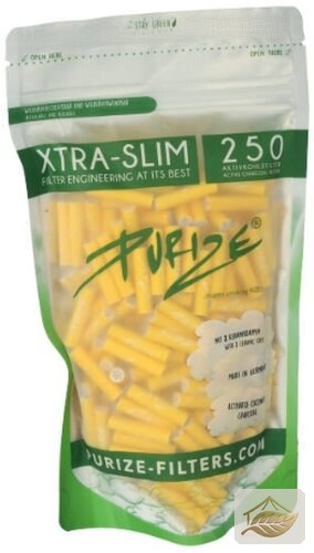 Purize Xtra Slim Aktivkohlefilter Gelb 5,9 mm