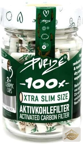 Purize Aktivkohlefilter 5,9 mm Weiß im Glas
