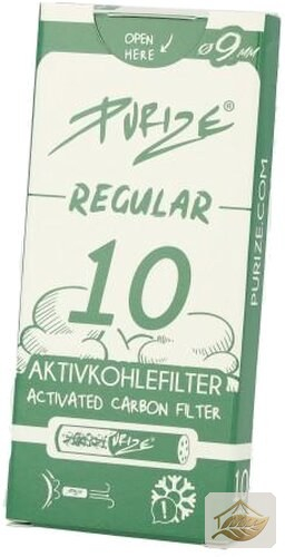Purize Regular Aktivkohlefilter 9mm in Weiß