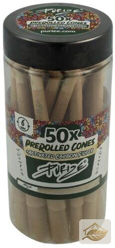 Purize Prerolled Cones Xtra Slim mit Aktivkohlefilter