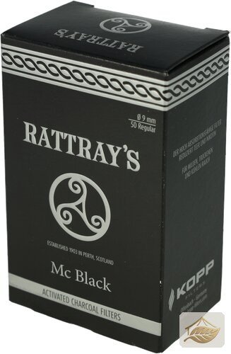 Rattray's Mc Black 9 mm Aktivkohlefilter mit Keramikkappen