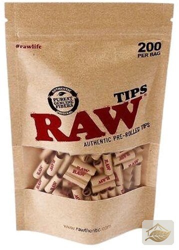 RAW Authentic vorgerollte Filter-Tips aus Hanf