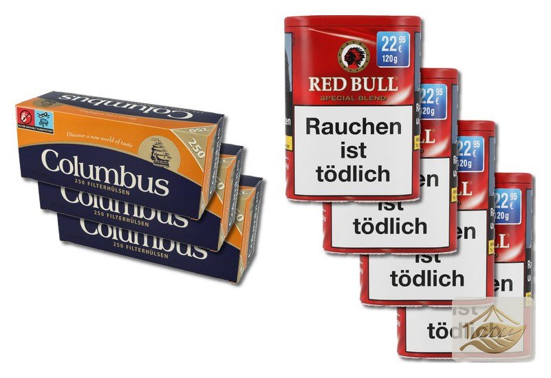 Red Bull Special Blend Feinschnitt mit Columbus Hülsen