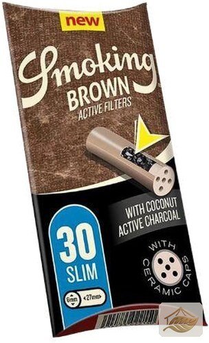 Smoking Brown Slim Aktivkohlefilter 6 mm