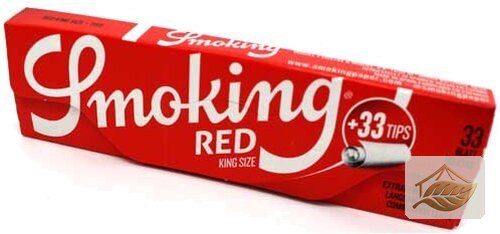 Smoking Red King Size Papers mit passenden Tips