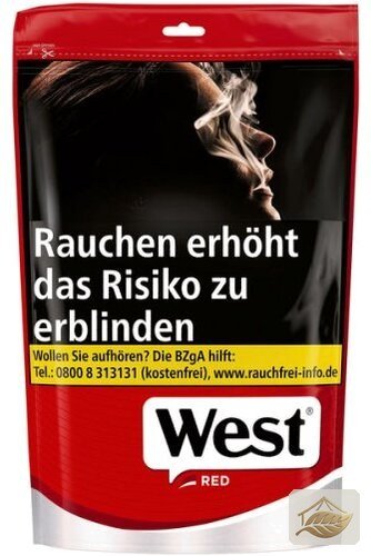 West Red Stopftabak im wiederverschließbaren Zip-Beutel
