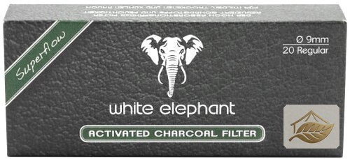 White Elephant Aktivkohlefilter 9 mm für Pfeife und Selbstgedrehte
