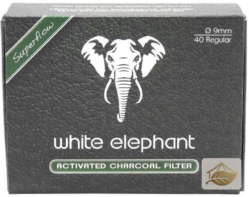 White Elephant 9 mm Aktivkohlefilter für Pfeife und Dreher