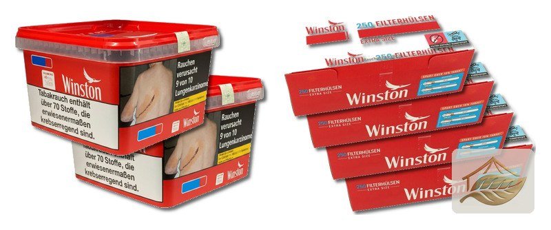 Winston Rot Stopf-Set mit Winston Red Extra Hülsen