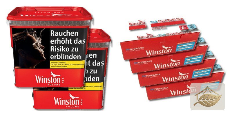 Winston Rot Titan Set mit Winston Red Extra Hülsen