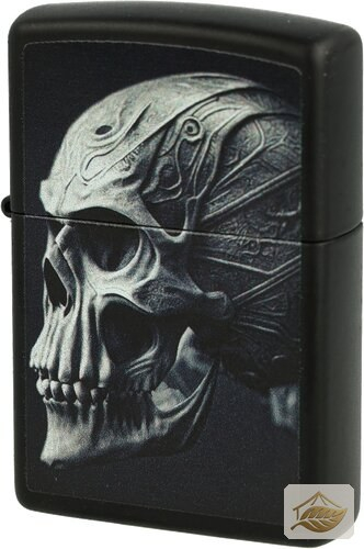 Zippo 218 Cyberpunk Skull, Totenkopf-Motiv Schwarz