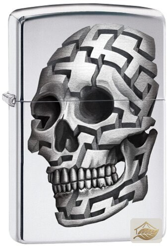 Zippo 3D Skull No.7 Feuerzeug, Chrom