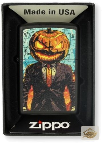 Zippo Feuerzeug Verwunschener Kürbis, Black Matte