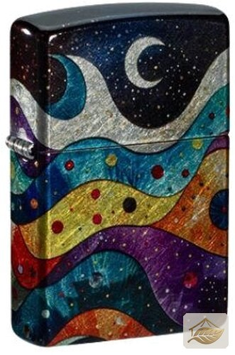 Zippo 540° Fusion Abstract Space, Tumbled Chrome bunt