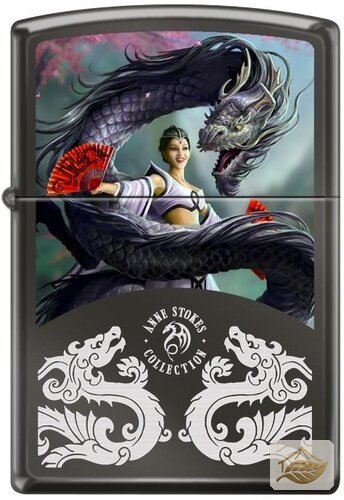 Zippo Anne Stokes Drachen-Feuerzeug, Chrom