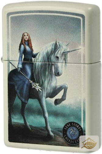 Zippo Anne Stokes Collection, Einhorn-Motiv Weiß/Blau