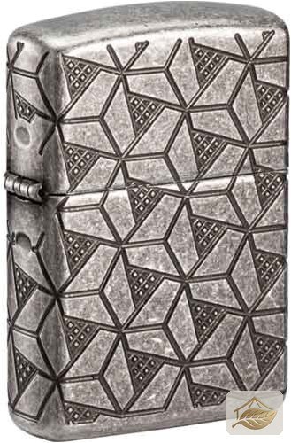 Zippo Armor Case Geometric Pattern, Street Chrome