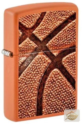 Zippo Basketball 3D-Druck, Orange Matt Benzinfeuerzeug