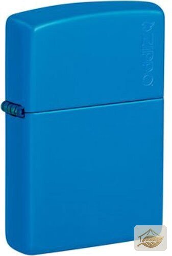 Zippo Blau Matt, klassisches Logo-Feuerzeug