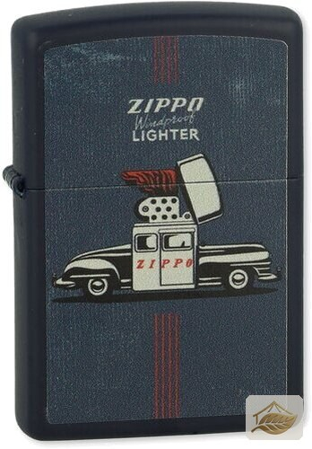 Zippo Retro-Oldtimer Benzinfeuerzeug, Navy Blue Matte