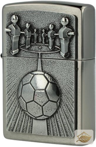 Zippo Chrome Brushed mit Kicker-Plakette
