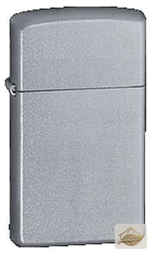 Zippo Slim Satin Chrome, schlanke Bauform