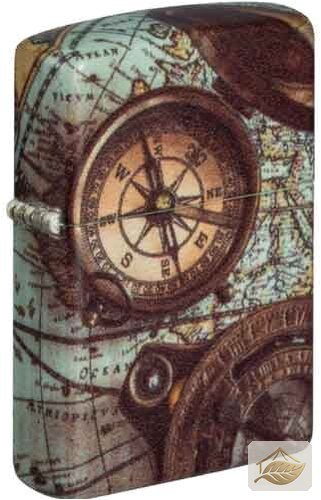 Zippo Compass World Map, bunter Kompass im 540-Grad-Design