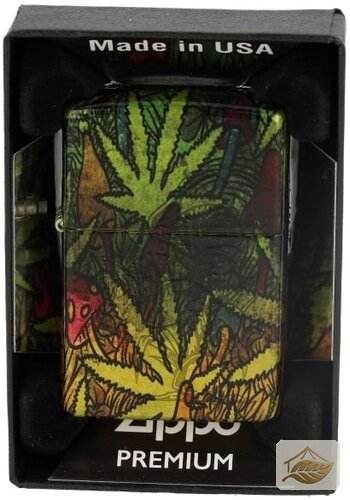 Zippo Color 540° Feuerzeug, Gegenkultur-Design in Grün