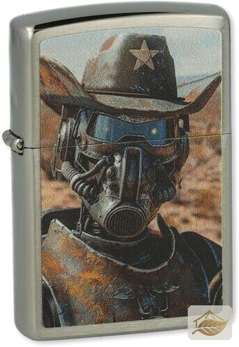 Zippo Cowboy-Roboter Benzinfeuerzeug, Silber