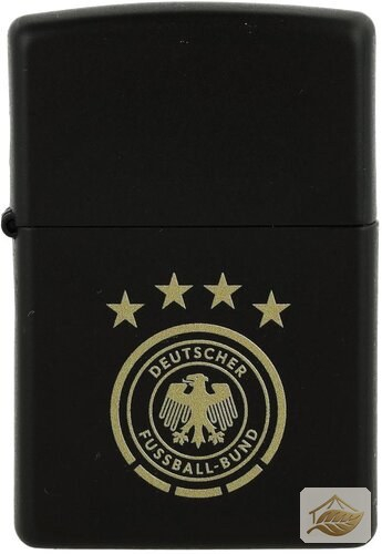 Zippo DFB-Logo Feuerzeug, Schwarz Matt (Limitiert Nr. 218)