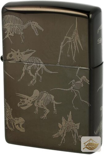Zippo Dino-Skelette Feuerzeug, Ebony Schwarz