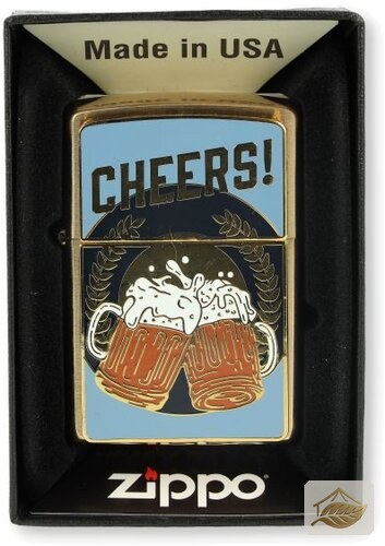 Zippo Feuerzeug Foodie-Serie Bierkrüge, Messing gebürstet
