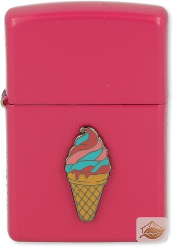 Zippo Eiscreme-Emblem in Rosa, Serie Foodie