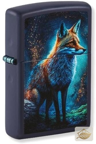 Zippo Fuchs-Feuerzeug, Marineblau Matt
