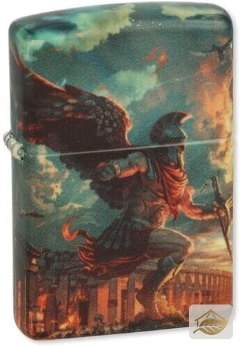 Zippo Feuerzeug Griechische Mythologie, buntes Messing Matt
