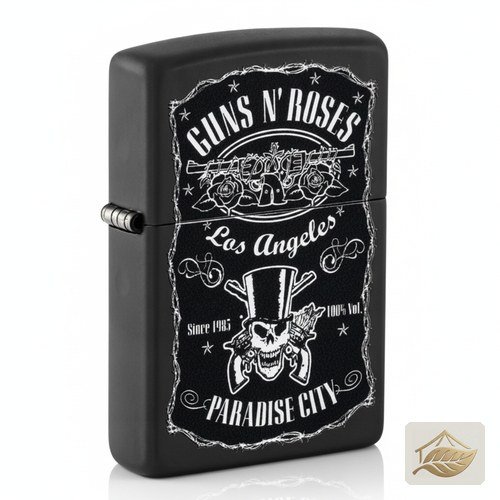 Zippo Guns N' Roses Paradise City, Benzinfeuerzeug Schwarz