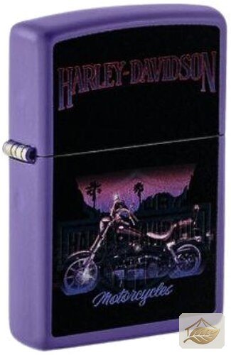 Zippo Harley Davidson Schwarzlicht-Motiv, Purple Matte