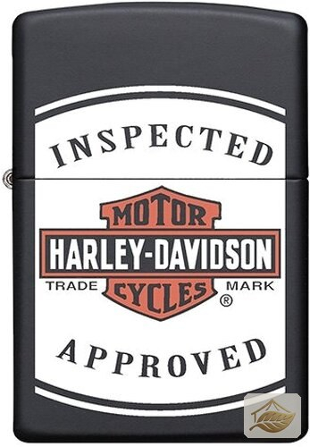 Zippo Feuerzeug Harley Davidson Logo, Schwarz Matt