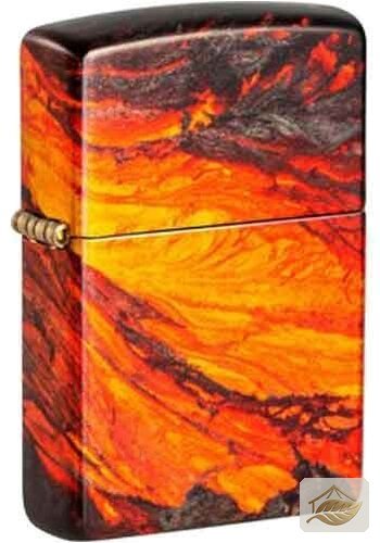 Zippo Lava Flow, 540° Farbdruck in Rot und Orange