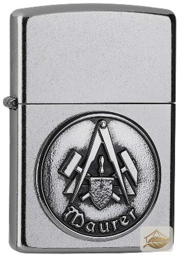 Zippo Sturmfeuerzeug mit Maurer-Emblem