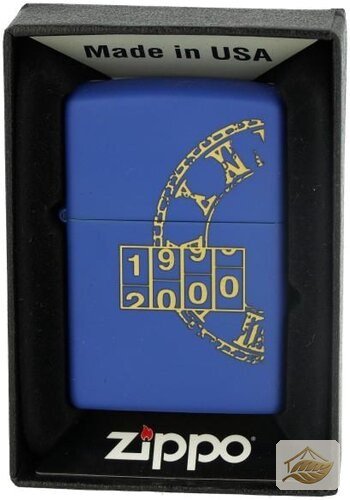 Zippo Jahrtausendwechsel-Feuerzeug 1999/2000, mattblau