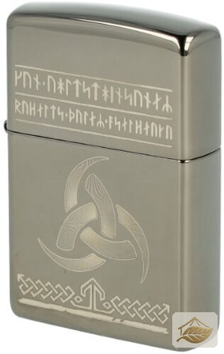 Zippo Celtic Knot Feuerzeug, Black Ice nachfüllbar